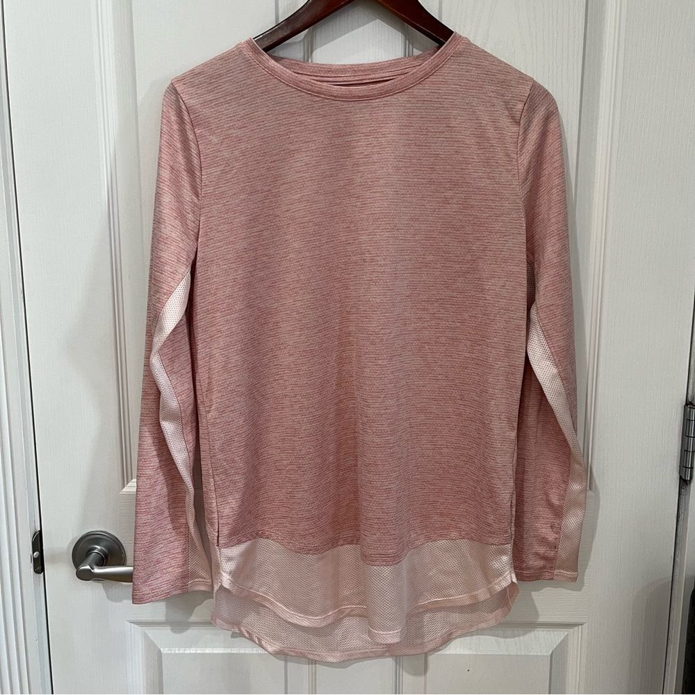 under armour pale pink long sleeve crew neck top size medium - Picture 3 of 13